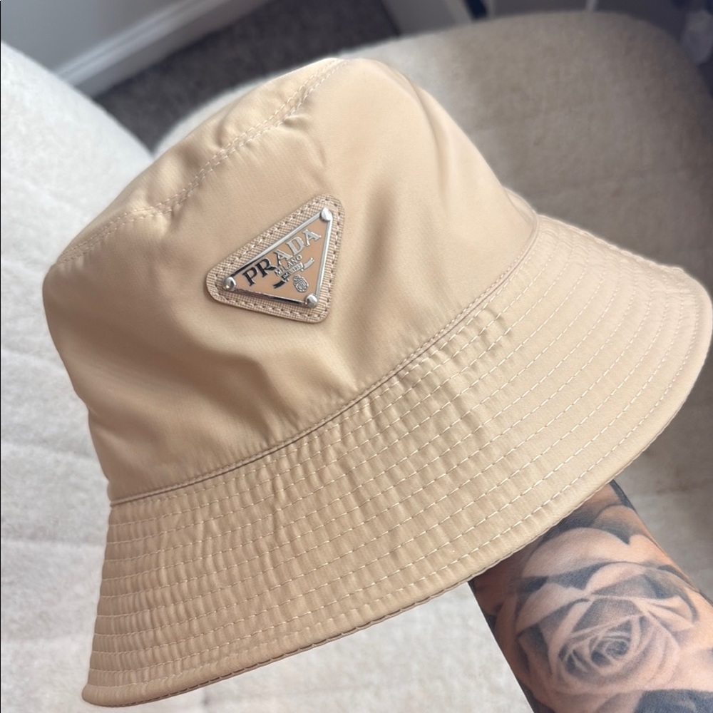 Prada Beige Bucket Hat
